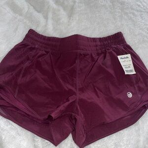 Women's Maroon Athletic Shorts